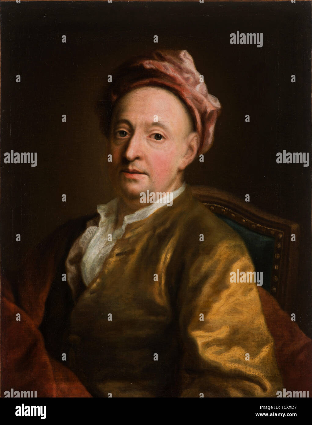 Autoportrait, milieu du 18e cen.. Organisateur : Desmarées, George (1697-1776). Banque D'Images