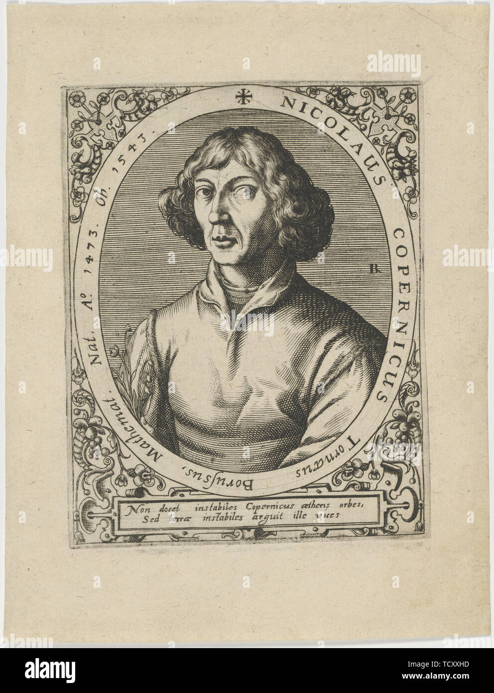 Portrait de Nicolas Copernic (1473-1543) , 1598. Organisateur : anonyme. Banque D'Images