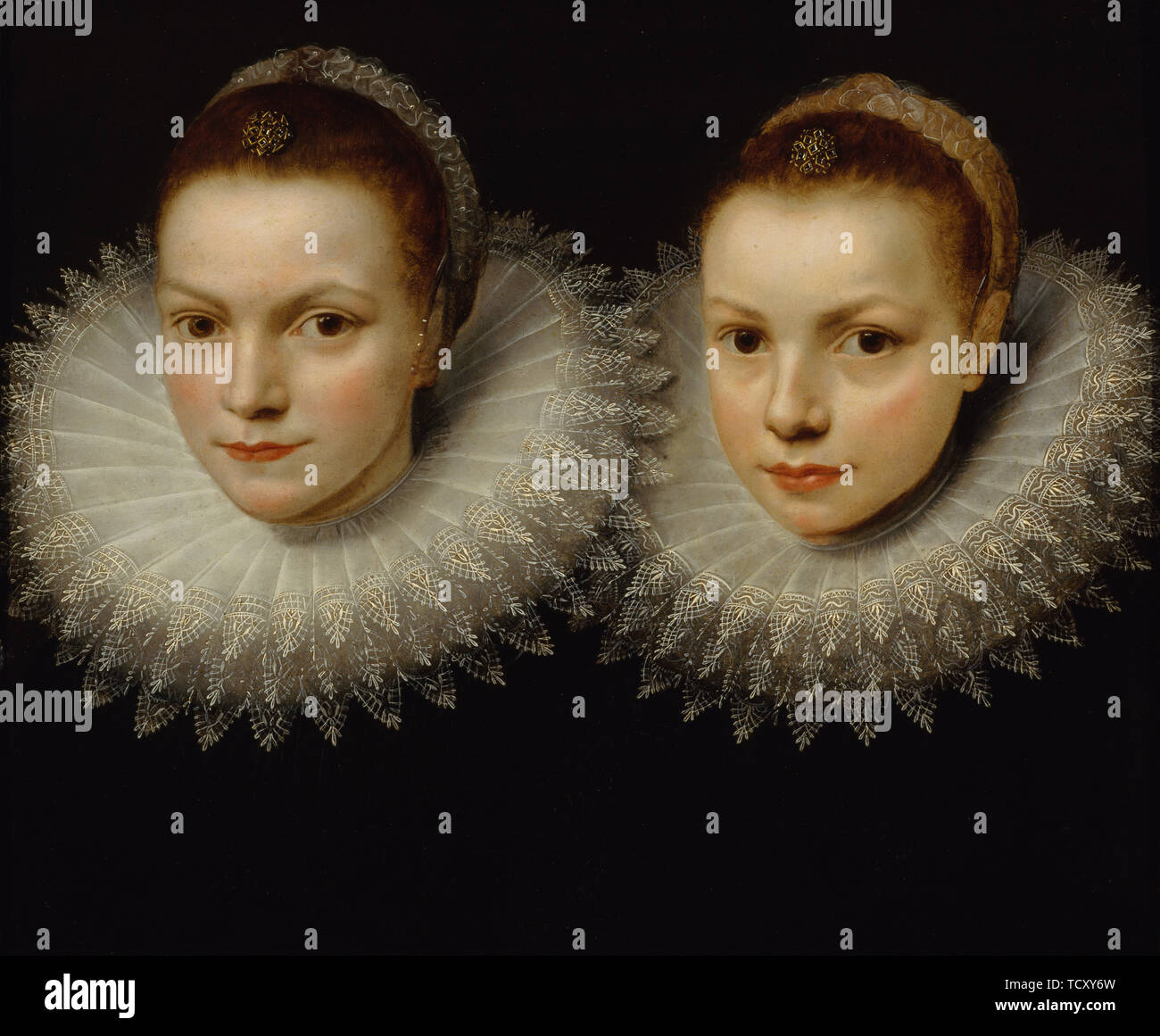Deux soeurs , 1610-1615. Organisateur : anonyme. Banque D'Images