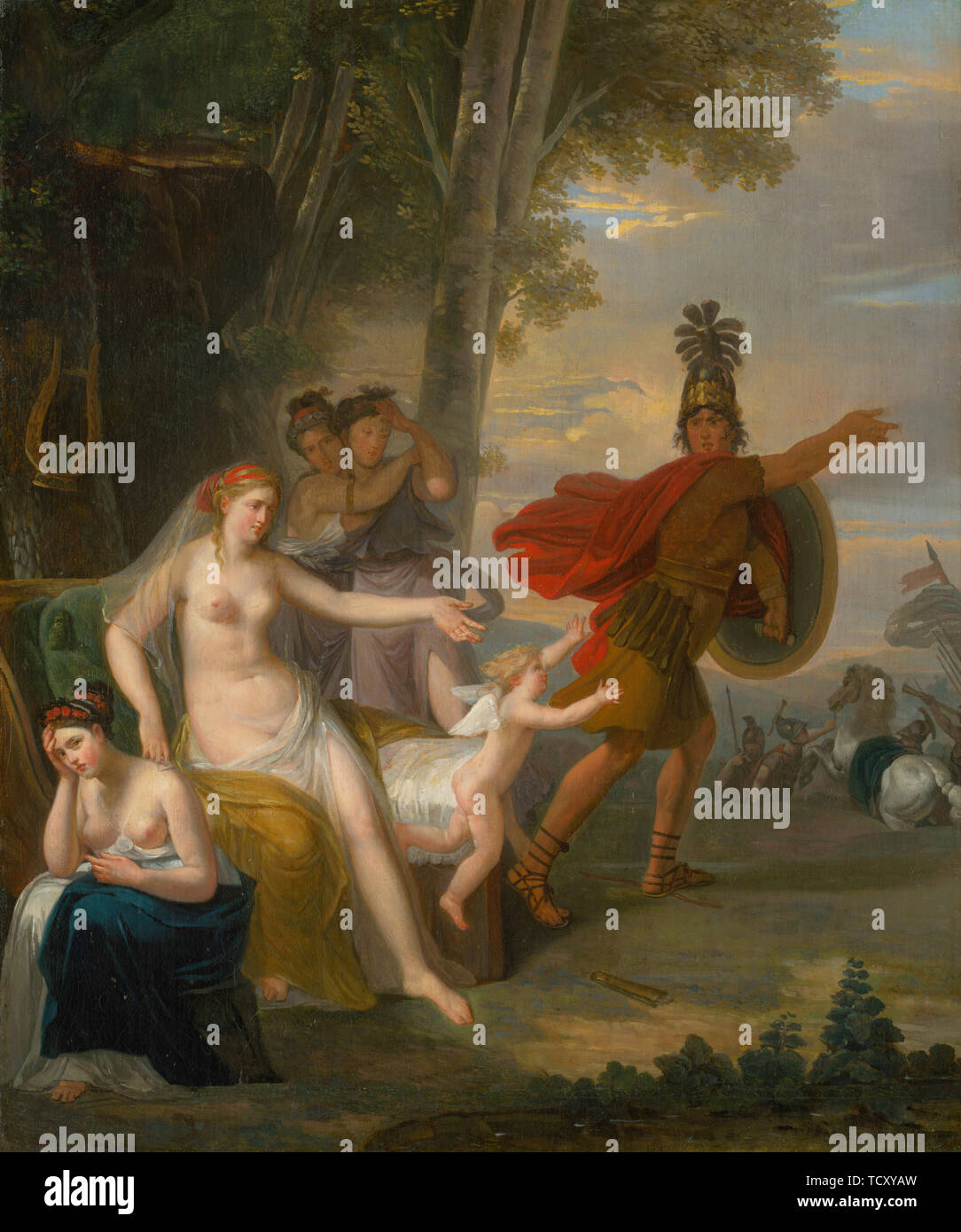 Les adieux d'Hector à Andromaque, 1760. Organisateur : Oeser, Adam Friedrich (1717-1799). Banque D'Images