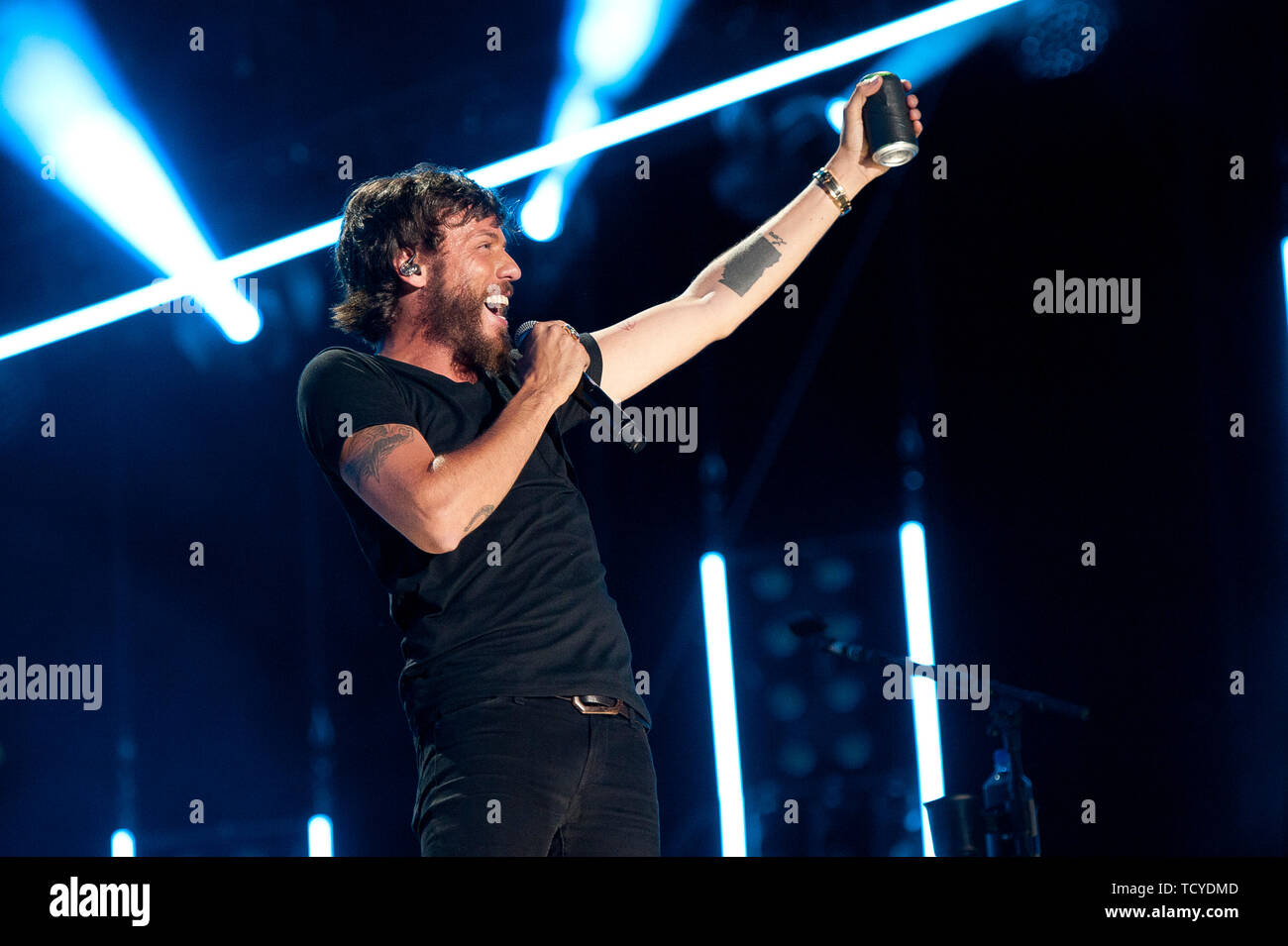 9 juin 2019 - Nashville, Tennessee, USA - Musicien CHRIS JANSON effectue live au Nissan Stadium dans le cadre du CMA 2019 Music Festival qui a eu lieu au centre-ville de Nashville. Copyright 2019 Jason Moore. (Crédit Image : © Jason Moore/Zuma sur le fil) Banque D'Images