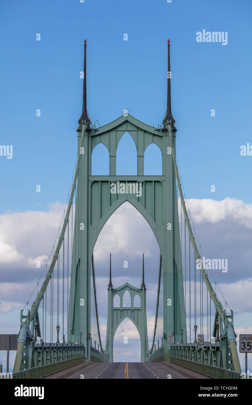 St. John's Bridge, Portland, USA Banque D'Images