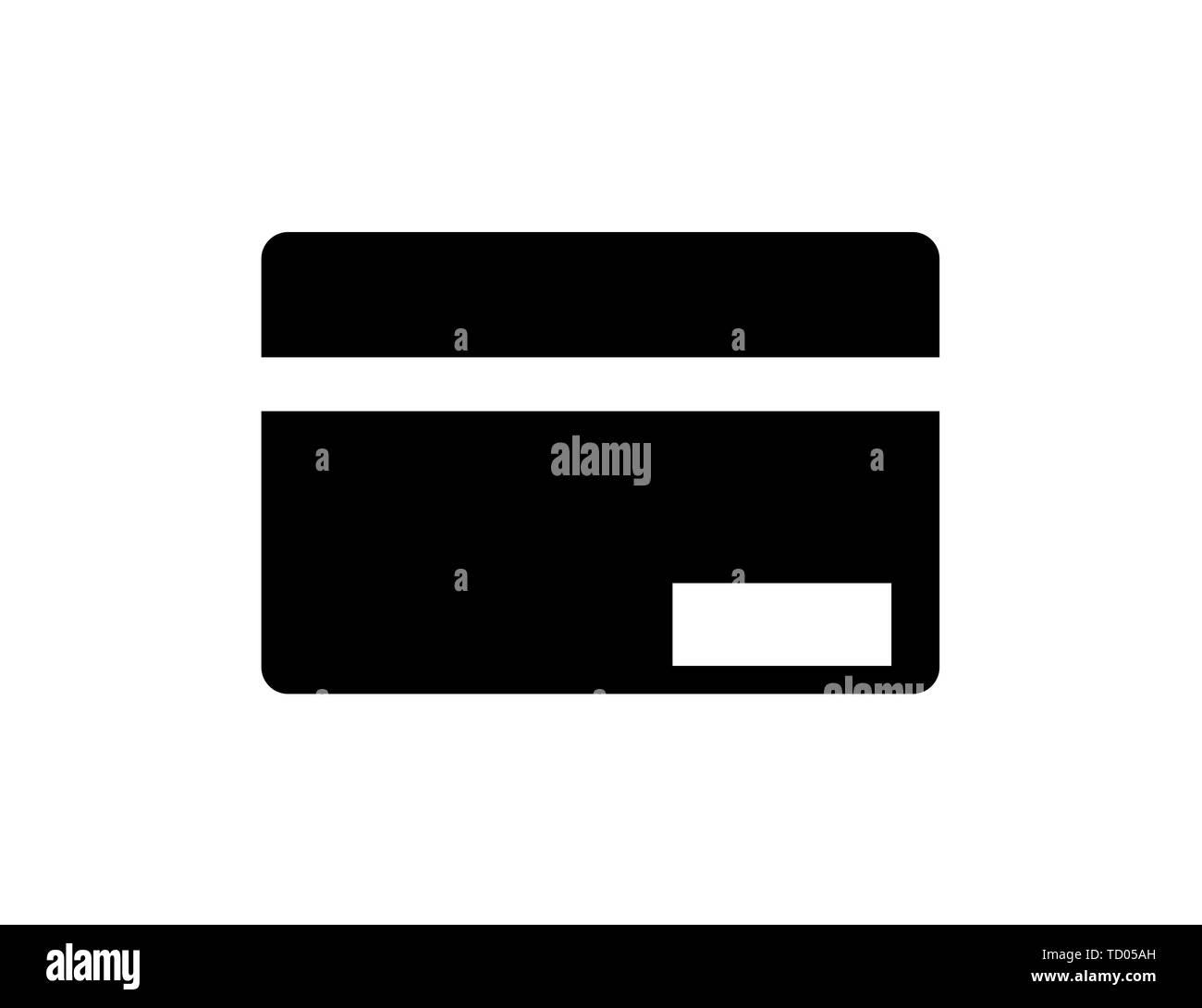 L'icône de carte de crédit dans un style plat Icône vecteur pour les applications et sites Web. Icône noire. Vector Illustration. Banque D'Images