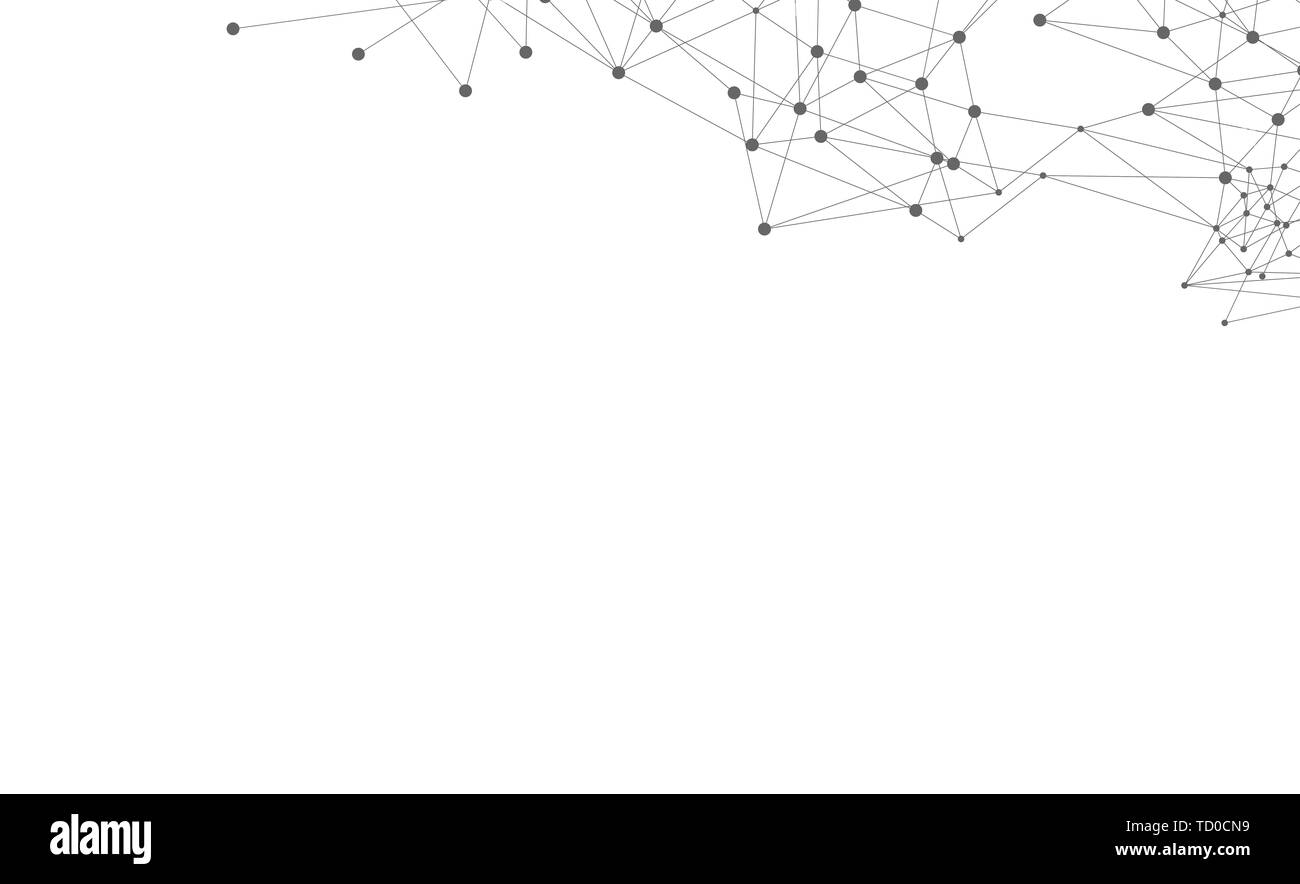 Dot interconnectés matériel du fil avec un sens de la technologie. Concept de big data l'arrière-plan. Banque D'Images