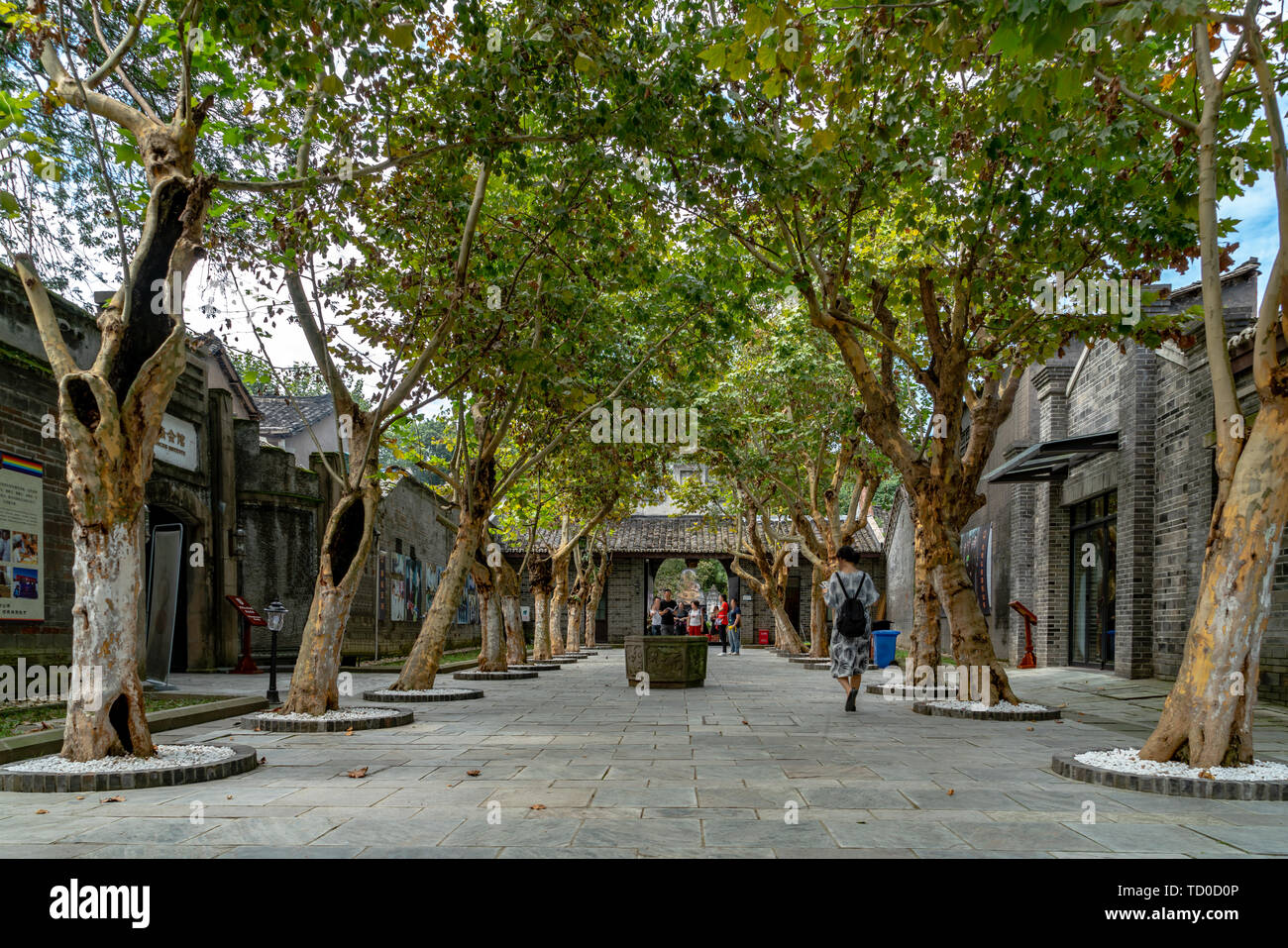 Anren Ville ancienne république de Chine Street Style Road Banque D'Images