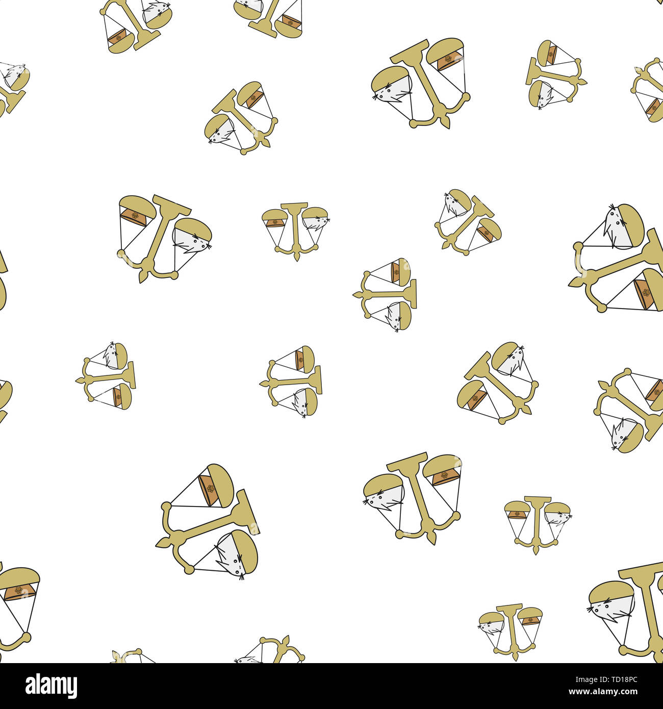 Motif de lapins caricature transparente indiquant les signes du zodiaque. illustration sur fond blanc. Banque D'Images