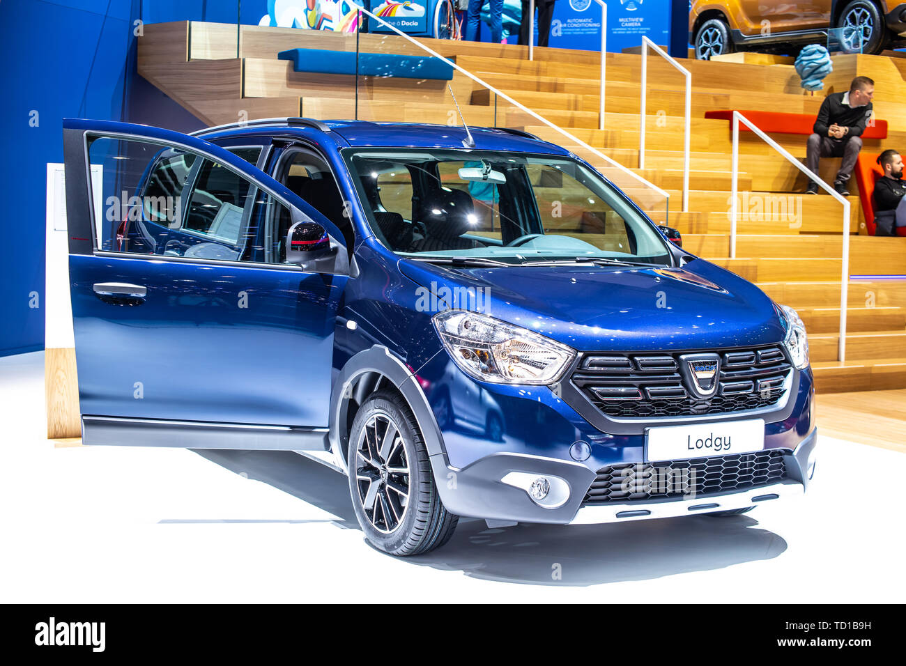 Genève, Suisse, le 06 mars 2019 : DACIA LODGY Stepway à Genève International Motor Show, le stand Dacia Automobile, constructeur automobile roumain Banque D'Images