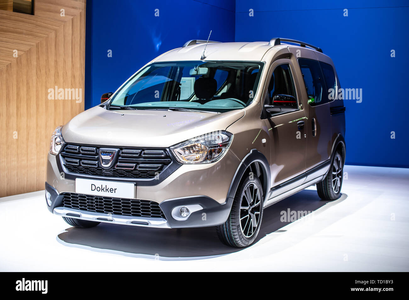 Genève, Suisse, le 06 mars 2019 : DACIA DOKKER Stepway à Genève International Motor Show, le stand Dacia Automobile, constructeur automobile roumain Banque D'Images