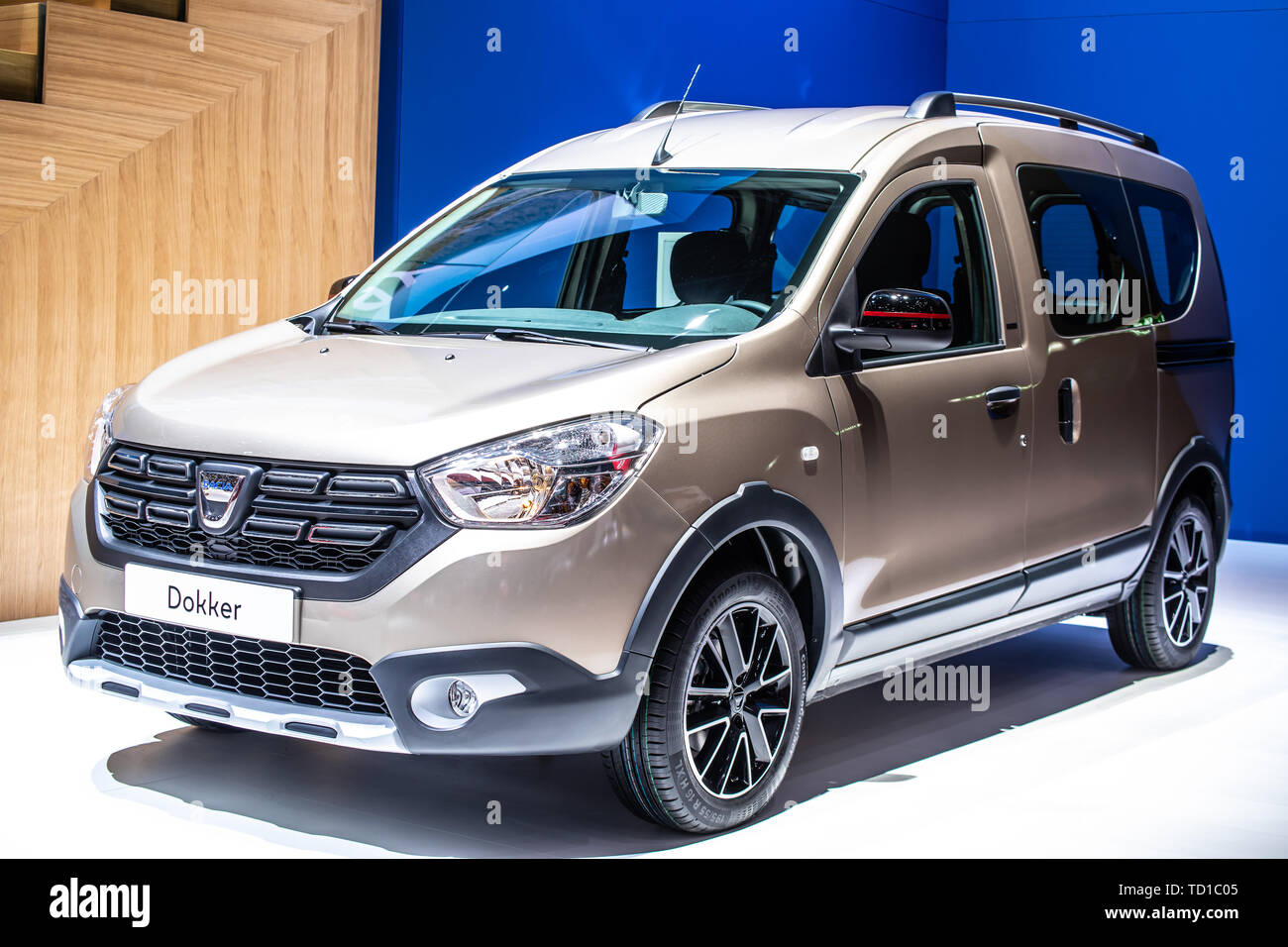 Genève, Suisse, le 06 mars 2019 : DACIA DOKKER Stepway à Genève International Motor Show, le stand Dacia Automobile, constructeur automobile roumain Banque D'Images