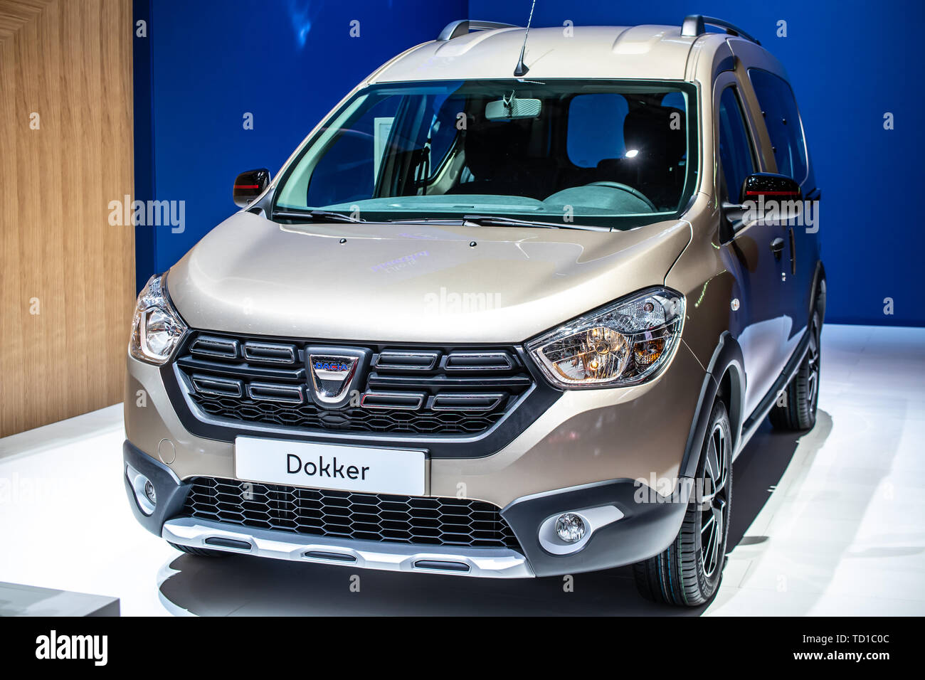 Genève, Suisse, le 06 mars 2019 : DACIA DOKKER Stepway à Genève International Motor Show, le stand Dacia Automobile, constructeur automobile roumain Banque D'Images