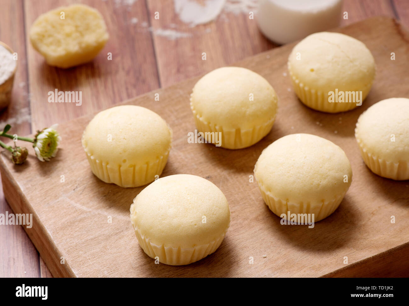 Gâteau à la vapeur d'oeufs Banque D'Images