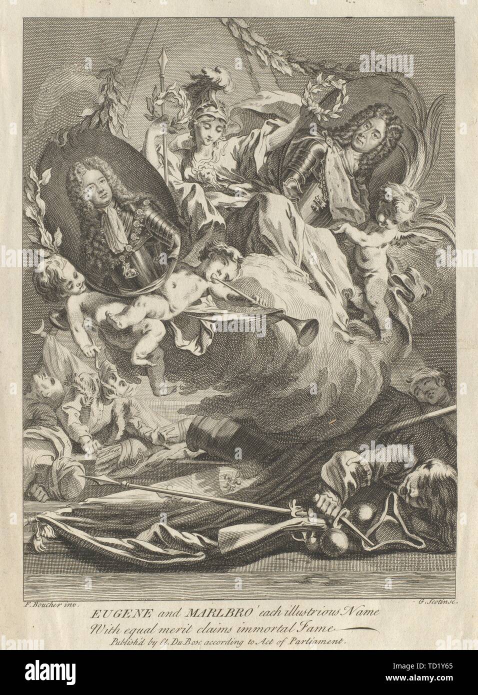 Le prince Eugène de Savoie & John Churchill, 1er duc de Marlborough 1736 imprimer Banque D'Images