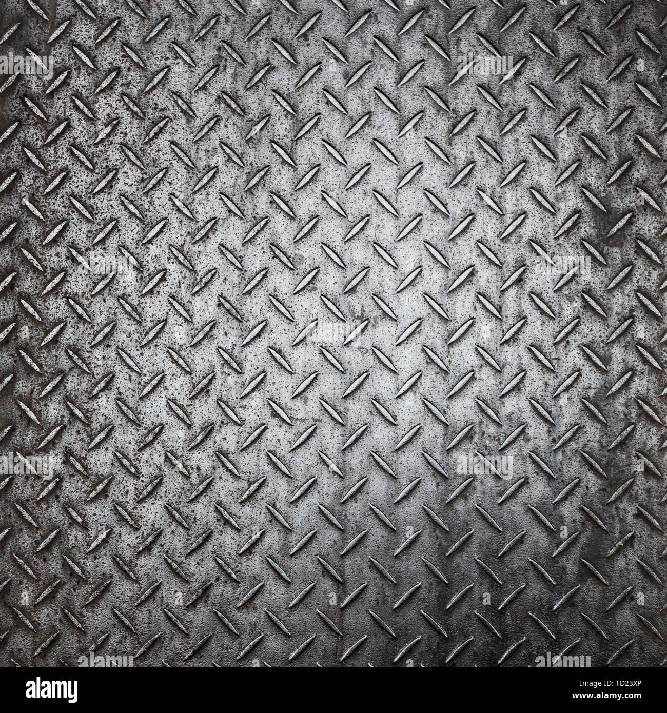 Liste noire en aluminium avec des formes rhombus Banque D'Images