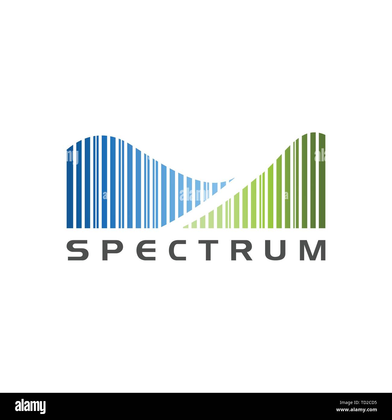 Logo de l'onde du spectre vector isolé sur fond blanc Illustration de Vecteur