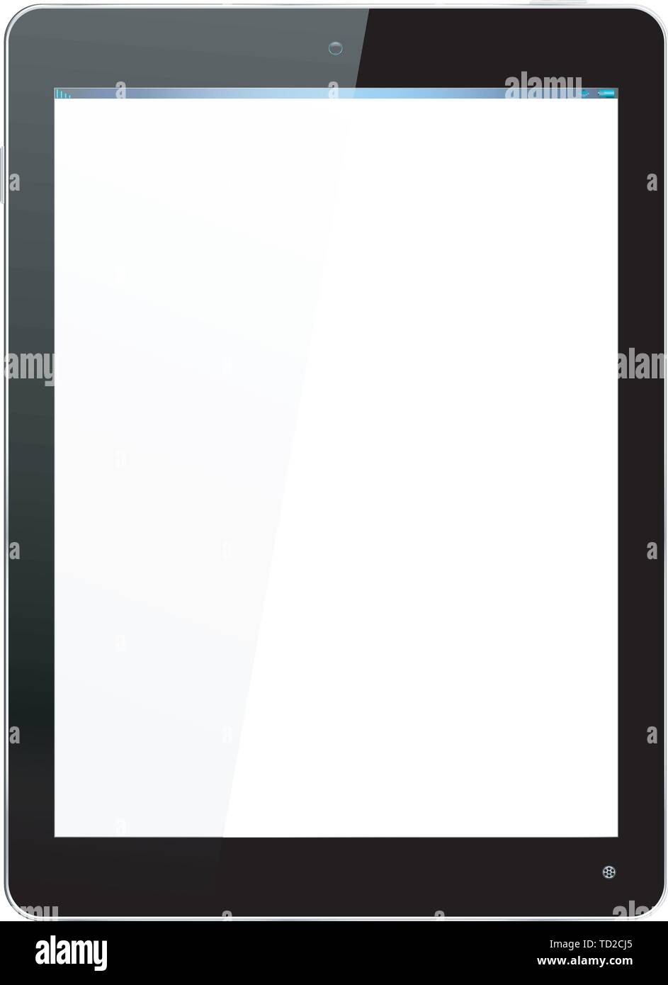 Tablette ordinateur réalistes en noir - vecteur et regroupés en couches avec une couche distincte d'ajouter facilement votre propre image à l'écran Illustration de Vecteur