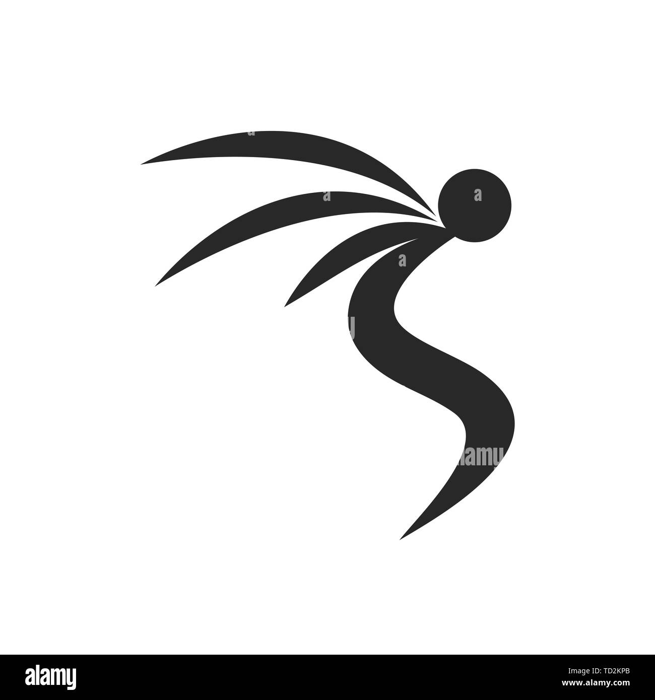 Swoosh Abstract Vector Runner Vol Modèle de conception de logo graphique Symbole Illustration de Vecteur