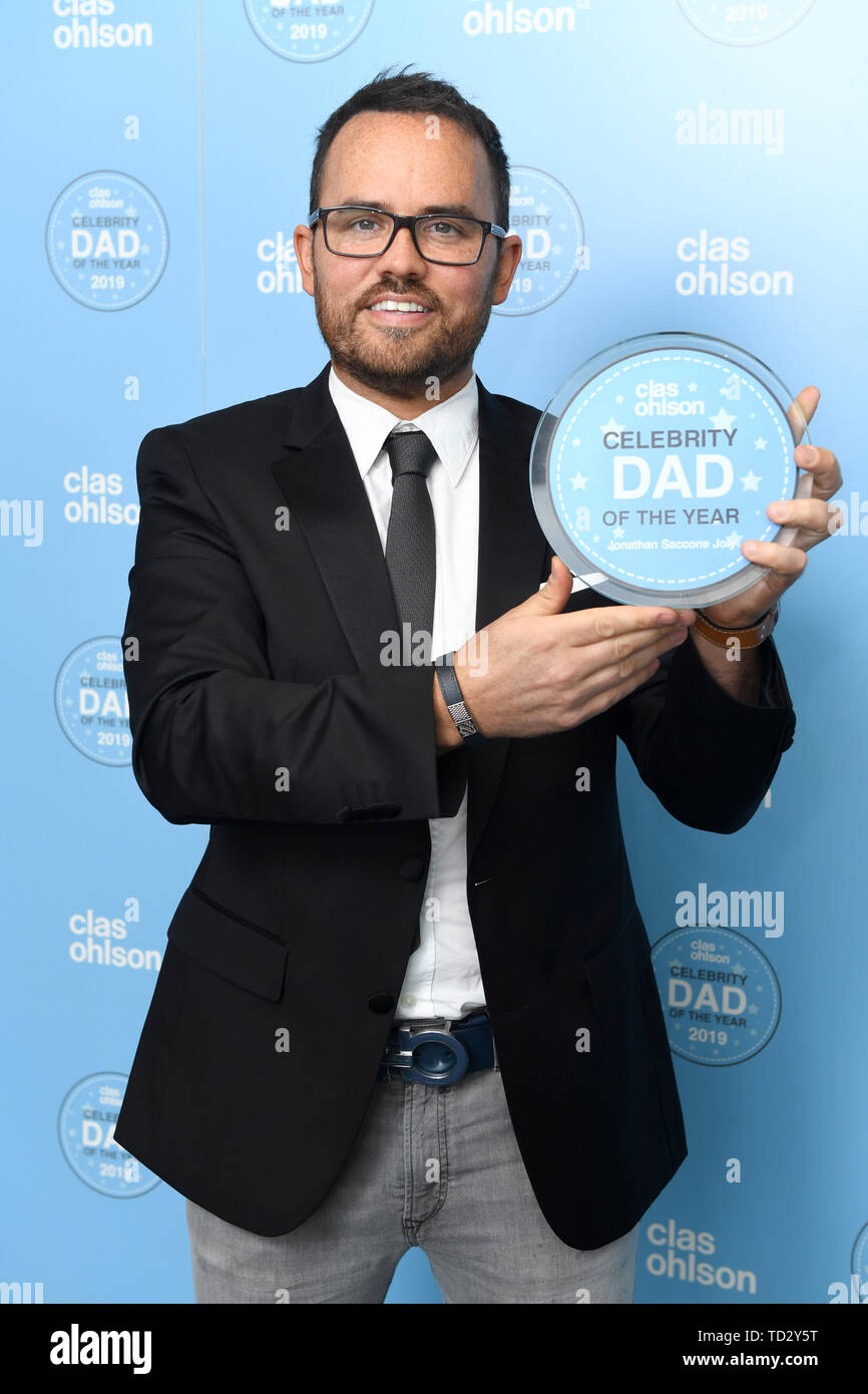 Vlogger Parenting, Jonathan Saccone Joly, battre les goûts du Prince William, Danny Dyer et Declan Donnelly pour gagner les Clas Ohlson Celebrity Papa de l'année. Crédit photo doit se lire : Doug Peters/PA Wire Banque D'Images