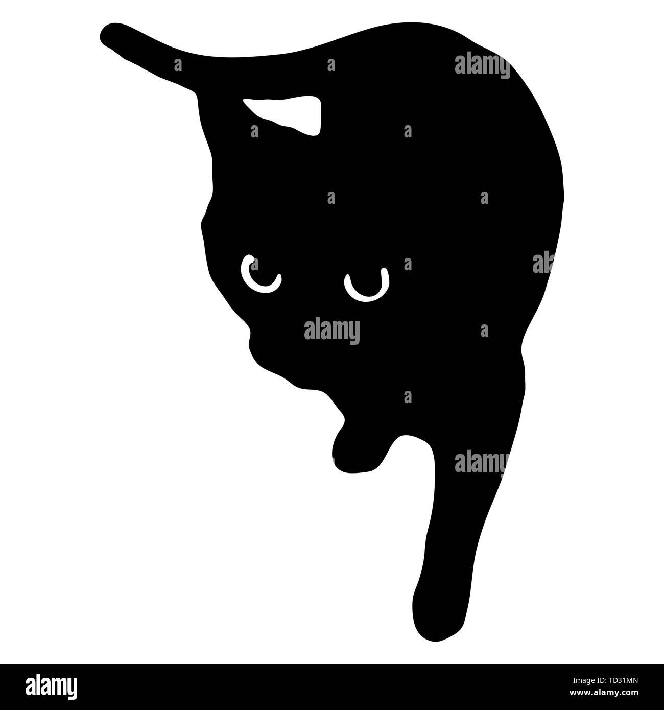 Vector illustration d'un chat noir Illustration de Vecteur