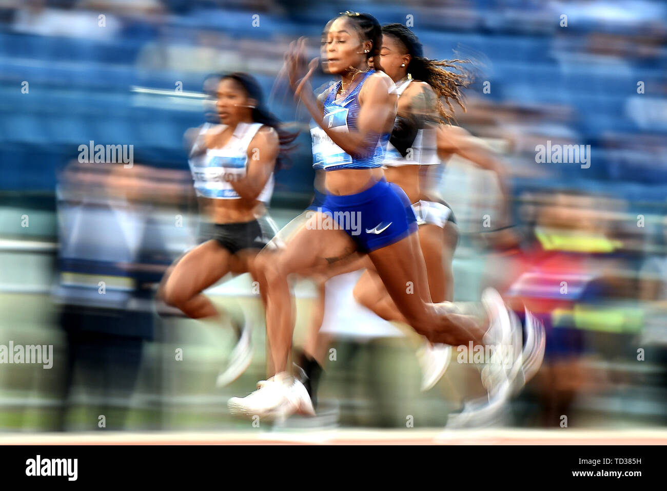 Elaine Thompson de la Jamaïque (r) est en compétition pour gagner le women's 100m à l'IAAF Diamond League Golden Gala Roma 06-06-2019 Stadio Olimpico, Atle Réunion Banque D'Images