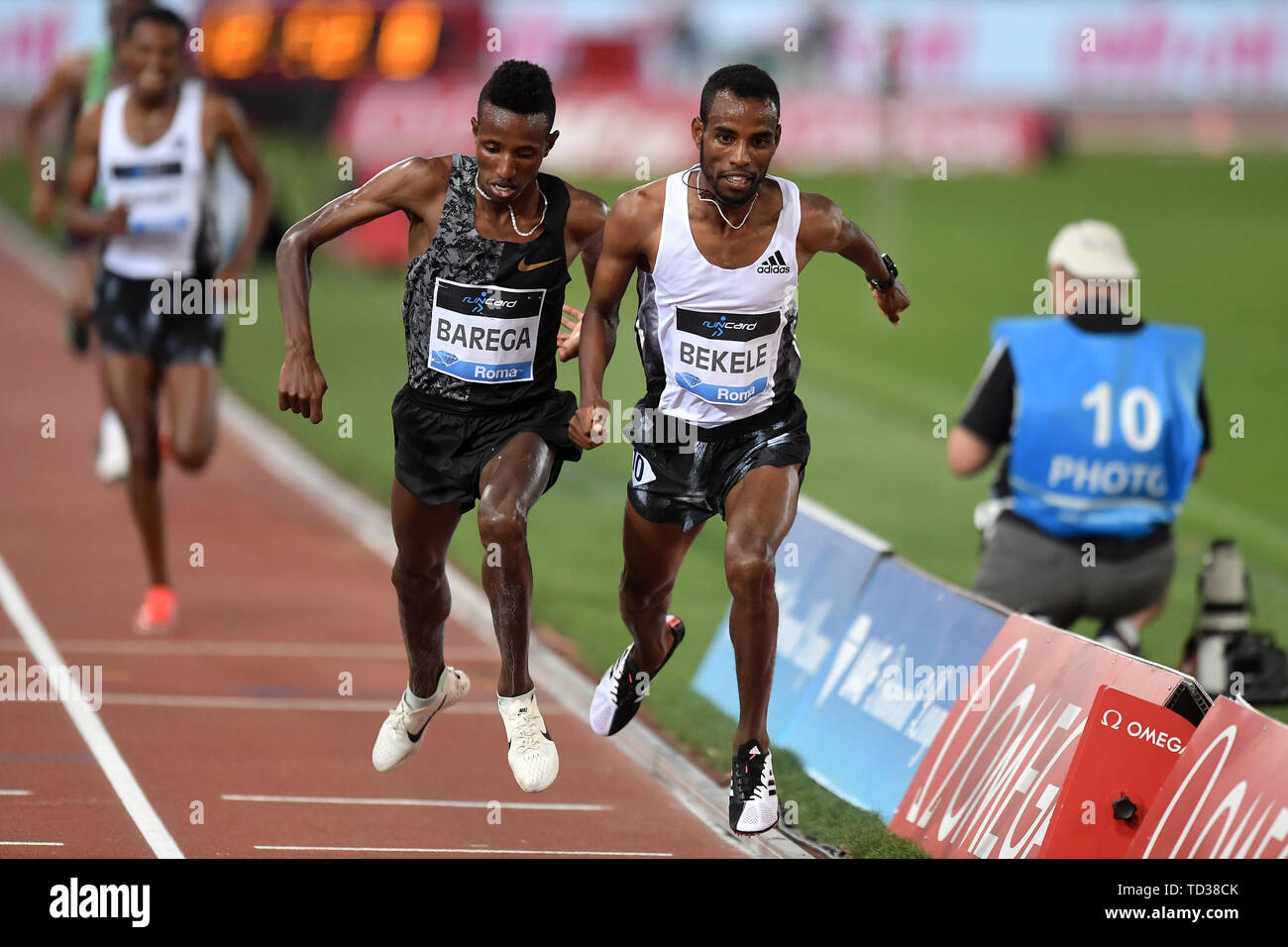 Selemon et Barega Telahun Haile Bekele de l'Éthiopie en compétition dans l'épreuve du 5000m à l'IAAF Diamond League Golden Gala Roma 06-06-2019 Stadio Olimpico Banque D'Images