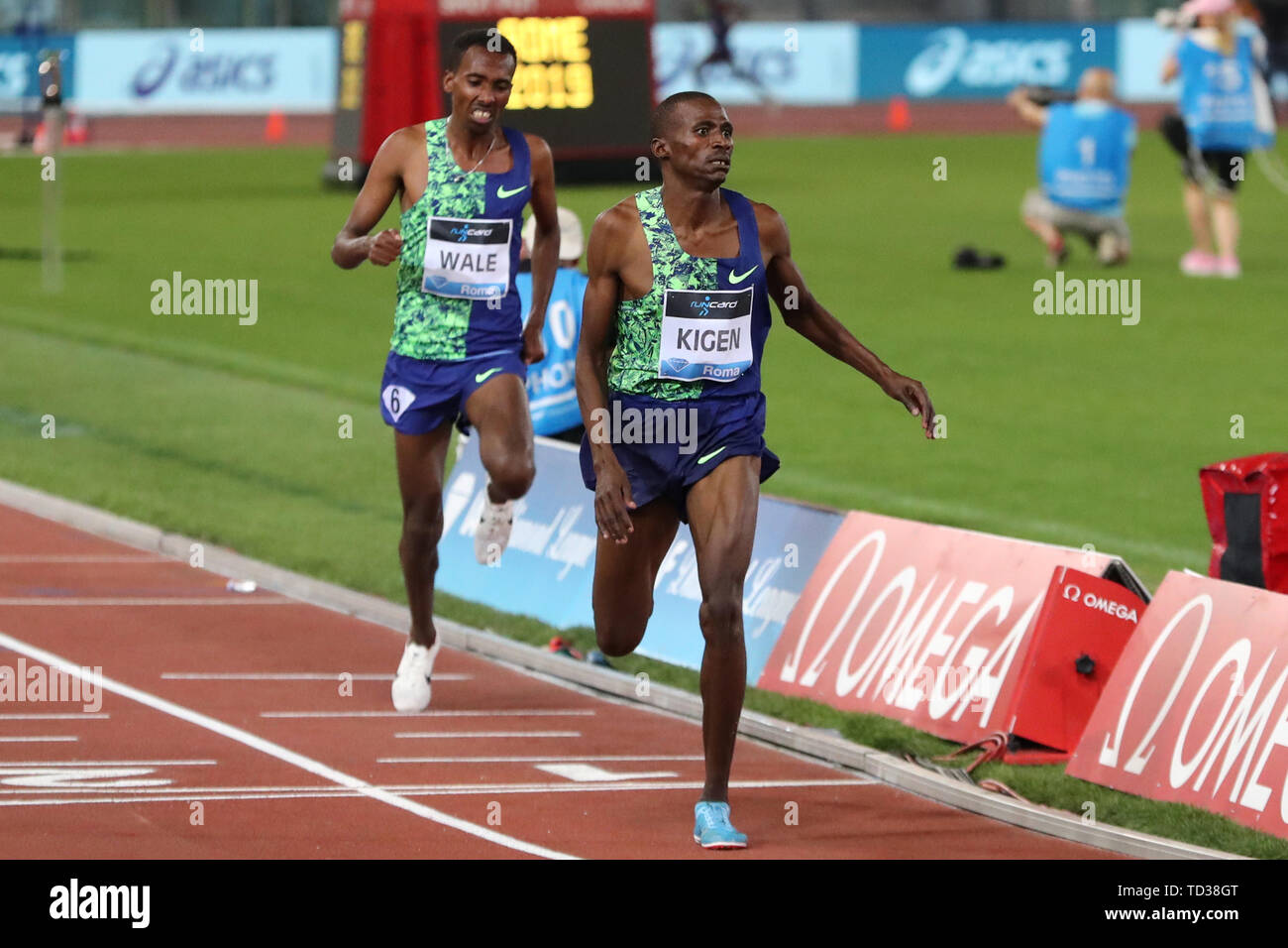 Benjamin KIGEN (KEN) gagne la course 3000m steeple Hommes Roma 06-06-2019 Stadio Olimpico, IAAF Diamond League Meeting Atletica Leggera Golden Gala Banque D'Images