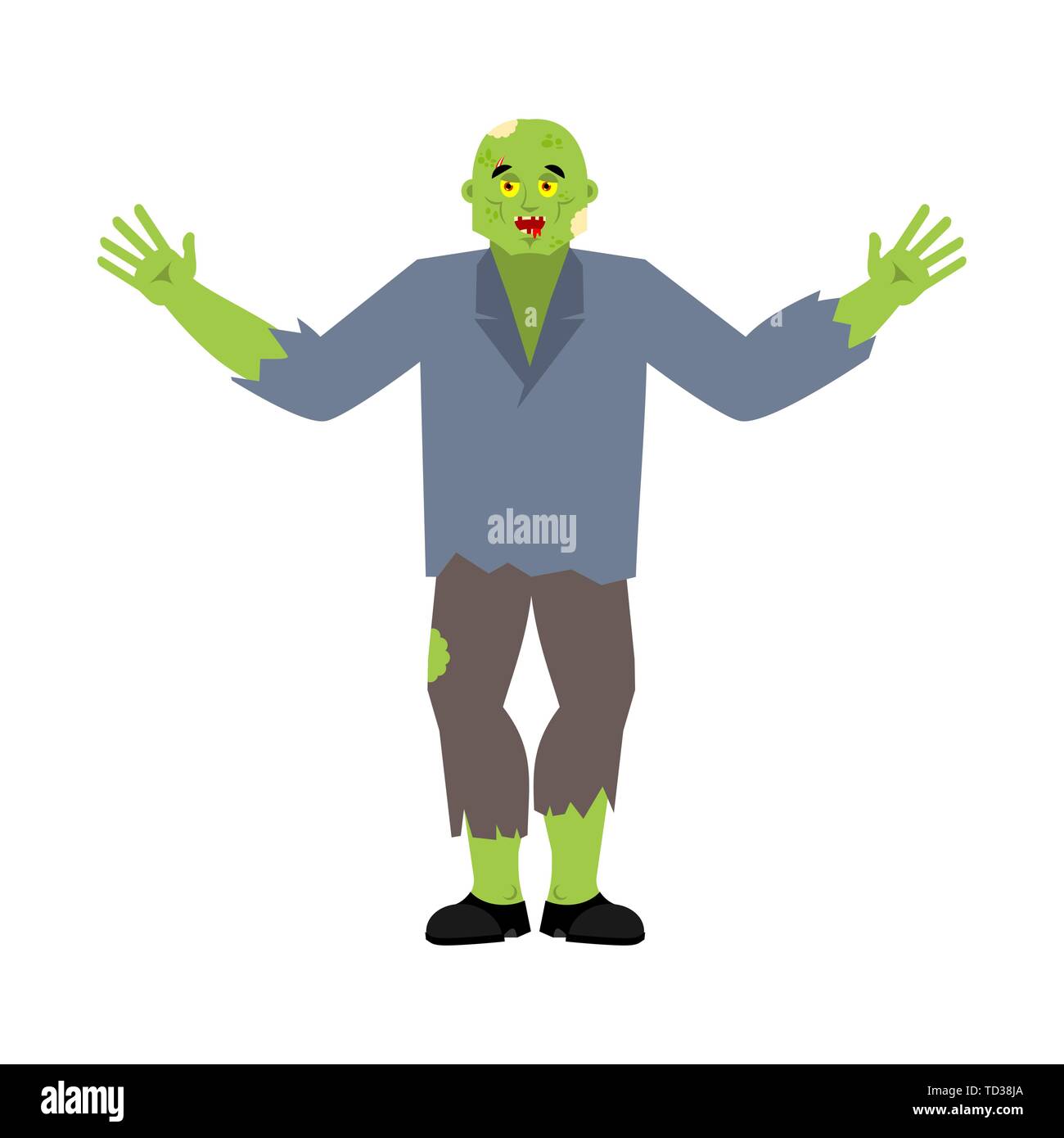 Zombie heureux. Living Dead joyeux. Undead joyeux. Vector illustration Illustration de Vecteur