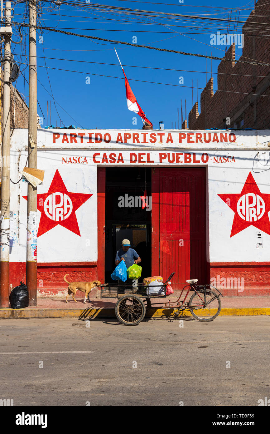 Bureaux de l'Alliance révolutionnaire populaire américaine, Parti Aprista péruvien, l'Alianza Popular Revolucionaria Americana, Partido Aprista Peruano, whi Banque D'Images