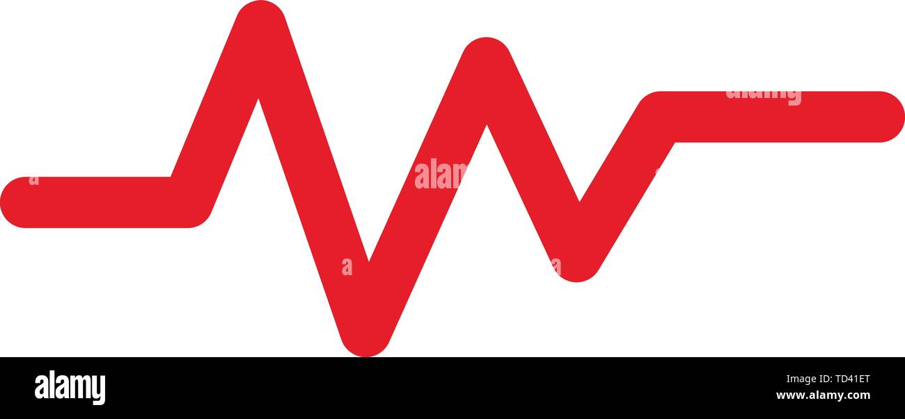 Schéma de la fréquence cardiaque, l'icône de style contour Illustration de Vecteur