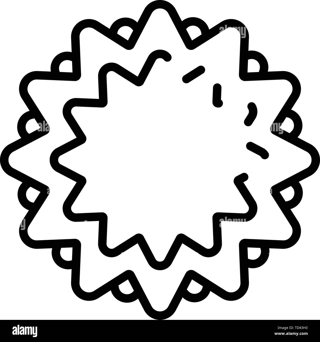 Virus inconnu, l'icône de style contour Illustration de Vecteur