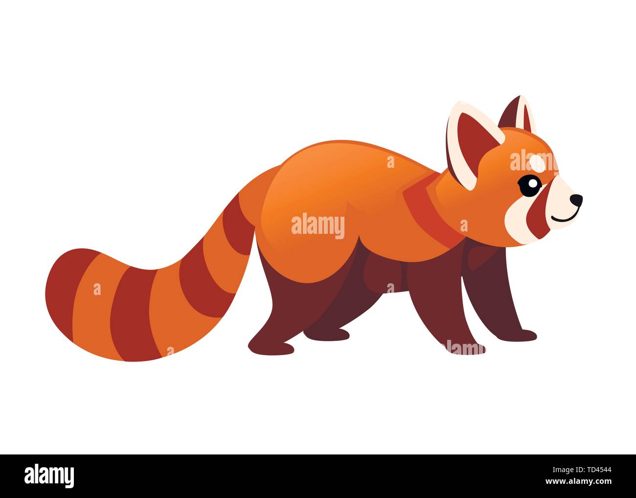 Cute adorable panda rouge design dessin animé télévision personnage animal  style vector illustration sur fond blanc Image Vectorielle Stock - Alamy