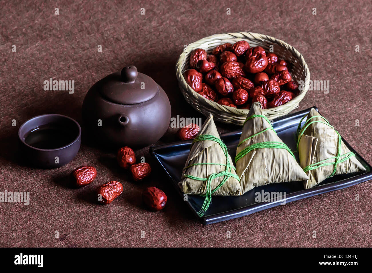 Dragon Boat Festival boulettes d'aliments traditionnels Banque D'Images