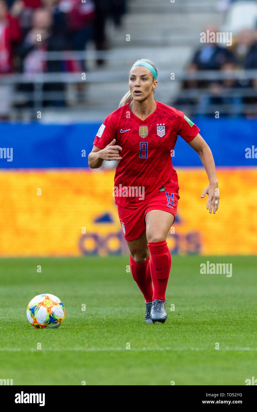 Julie Ertz (Usa) pendant la Coupe du Monde féminine de la fifa France 2019  Groupe F match entre Usa 13-0 Thaïlande au stade Auguste Delaune à Reims,  France, juin11, 2019. Credit :