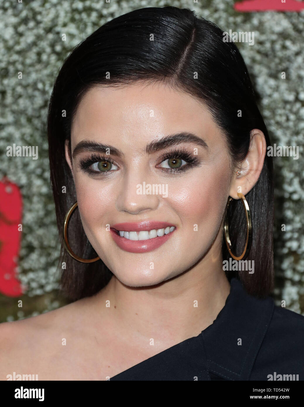 WEST HOLLYWOOD, LOS ANGELES, CALIFORNIE, USA - 11 juin : L'actrice Lucy Hale port Max Mara arrive à la InStyle Max Mara Women in Film Fête au Château Marmont le 11 juin 2019 à West Hollywood, Los Angeles, Californie, USA. (Photo par Xavier Collin/Image Press Office) Banque D'Images