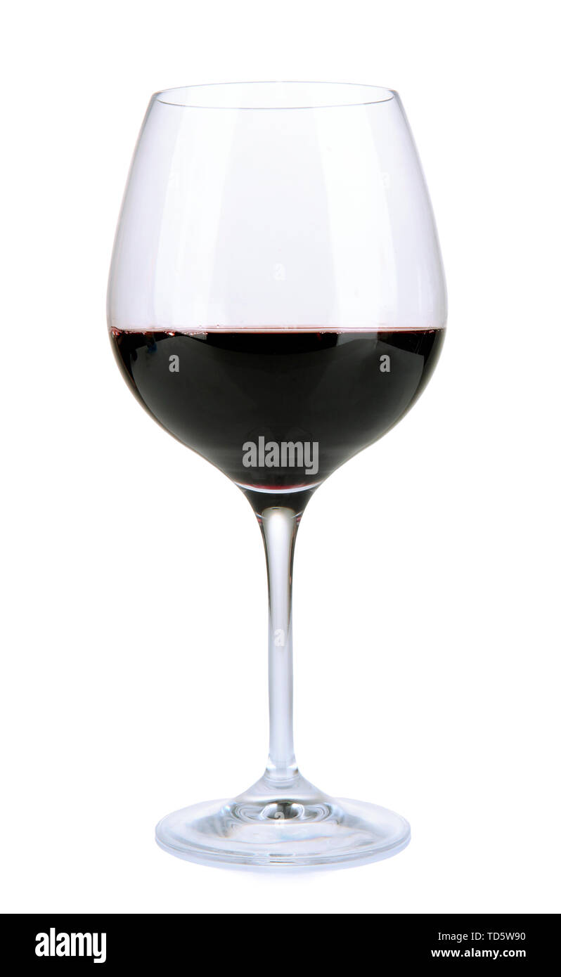 Verre de vin rouge, isolated on white Banque D'Images