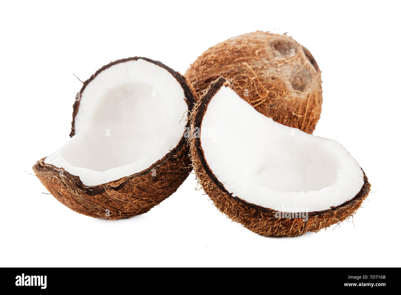 Coconut isolé sur fond blanc Banque D'Images