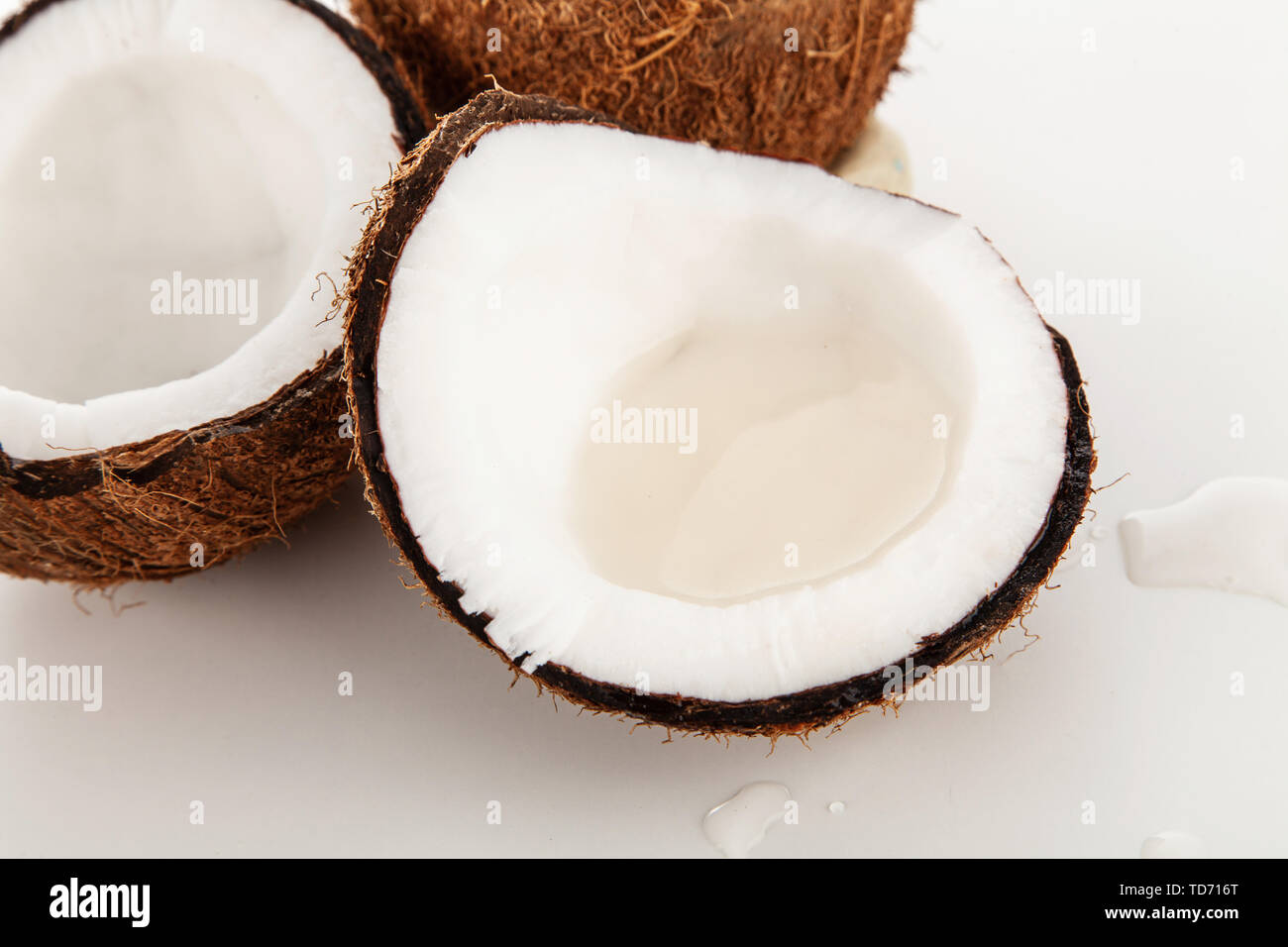 Coconut isolé sur fond blanc Banque D'Images
