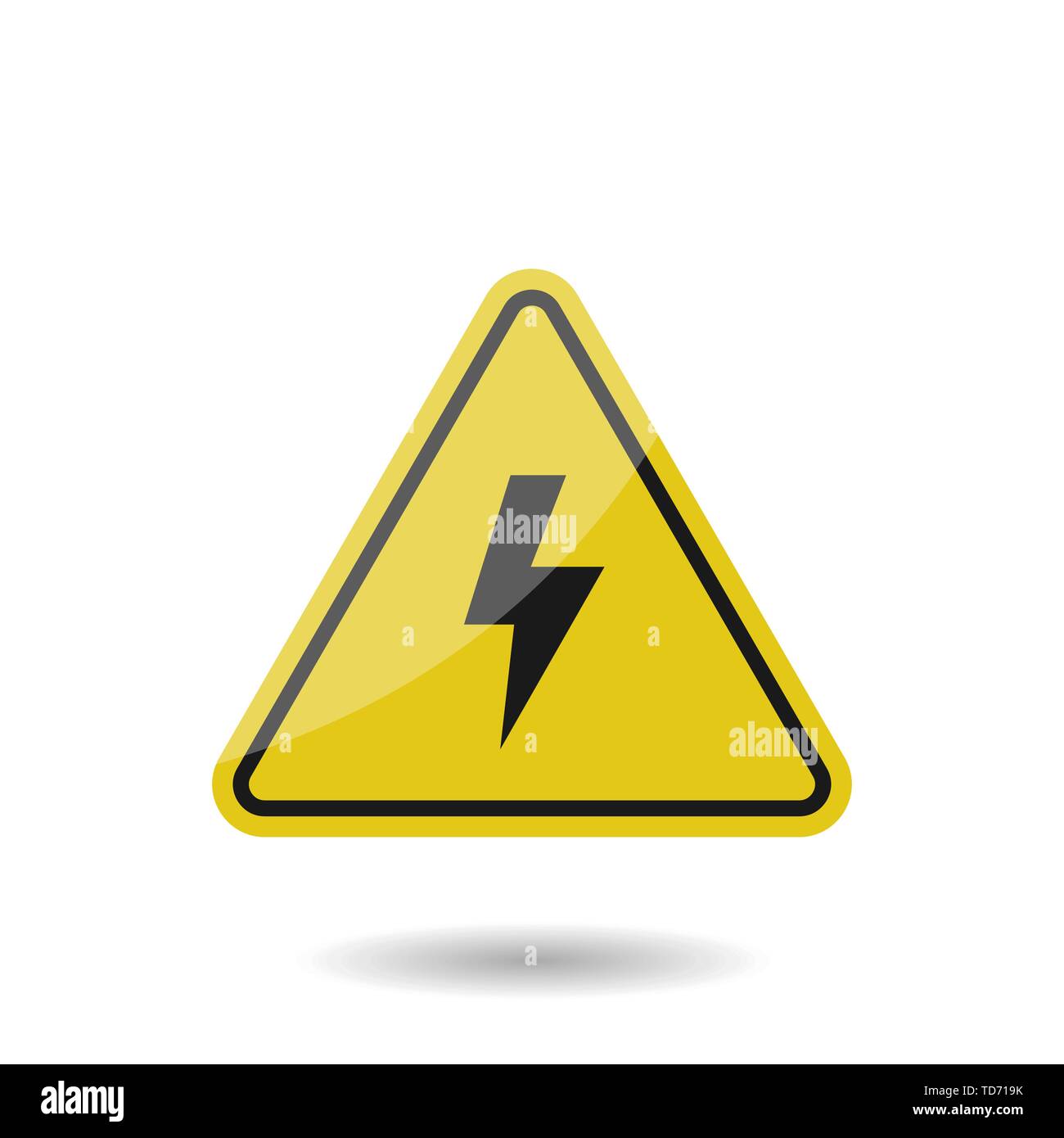 Signe vecteur haute tension Illustration de Vecteur