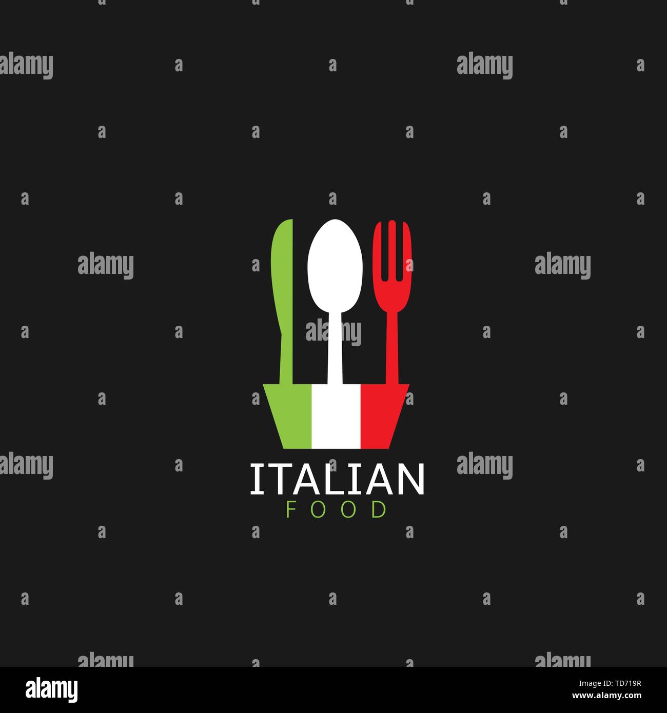 L'icône de l'alimentation italienne Illustration de Vecteur