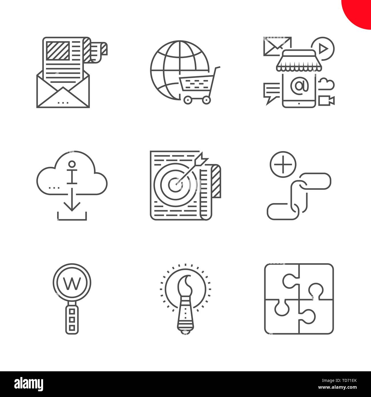 Seo et web opimization Illustration de Vecteur