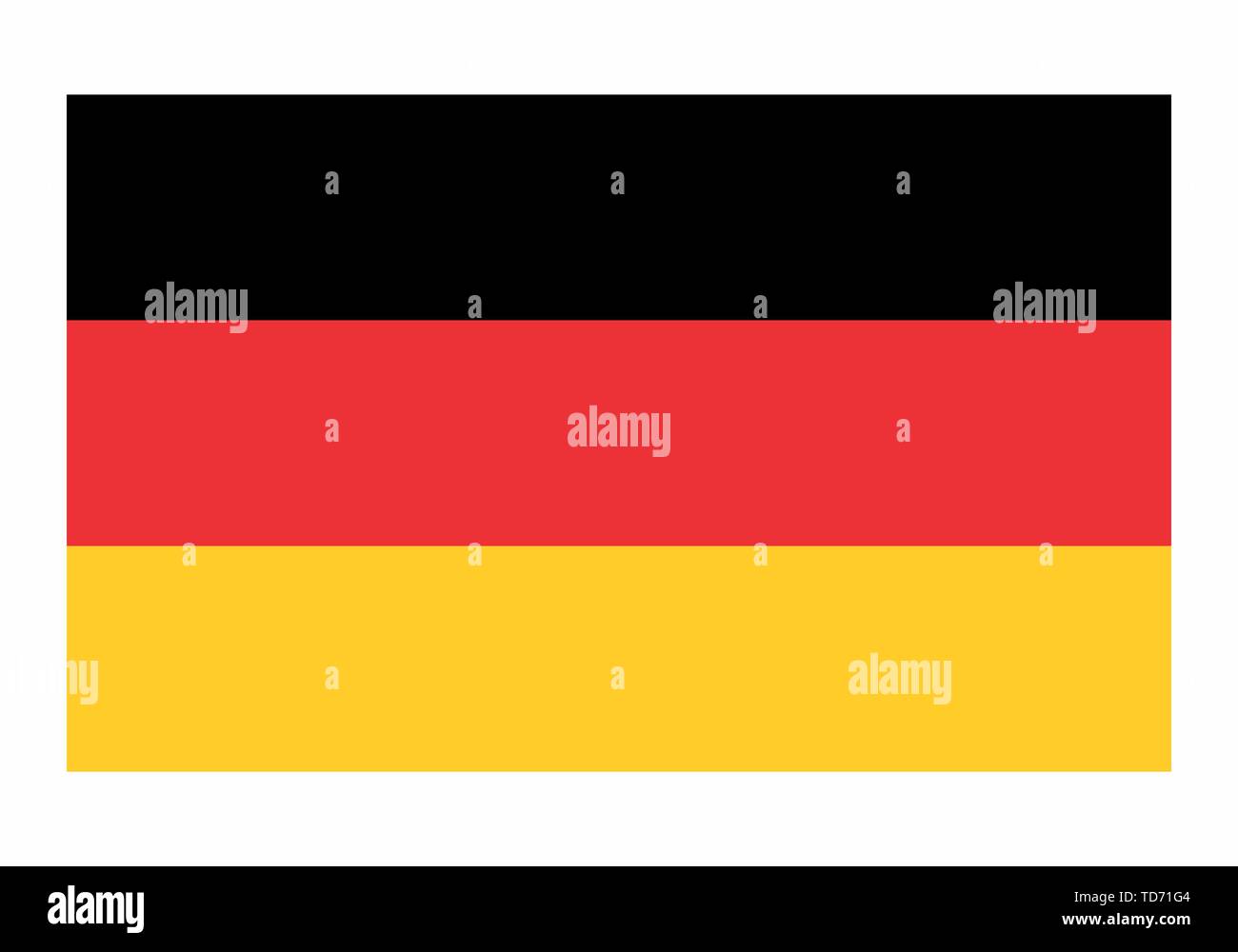 Illustration du drapeau national Allemagne isolées Illustration de Vecteur