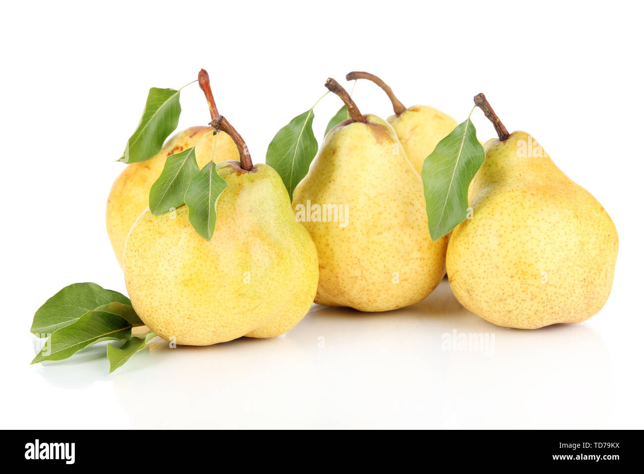 Poires juteuses isolated on white Banque D'Images