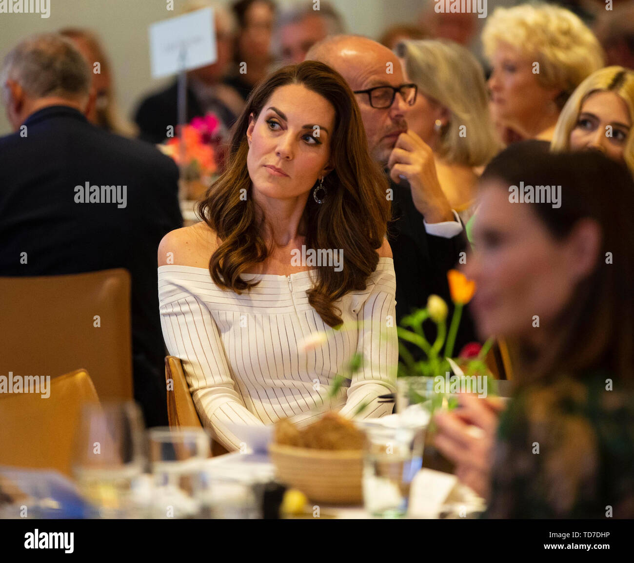 La duchesse de Cambridge au cours du premier dîner de gala annuel en reconnaissance de la Semaine de sensibilisation à la toxicomanie, organisé par action sur la toxicomanie et chef Skye Gyngell au printemps Restaurant, Londres. Banque D'Images