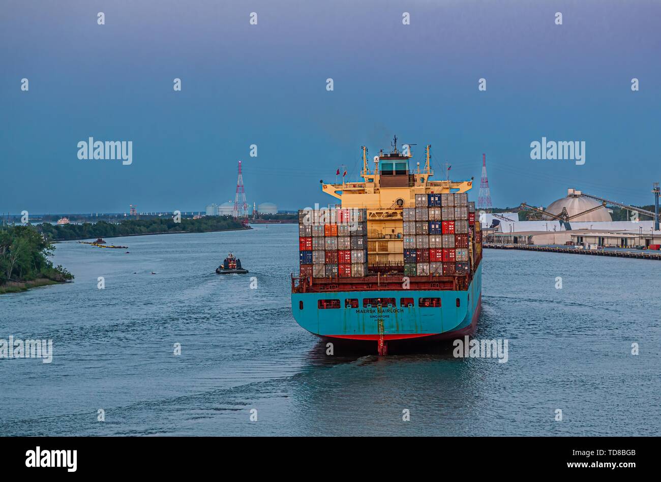 Cargo Maersk Gairloch Banque D'Images