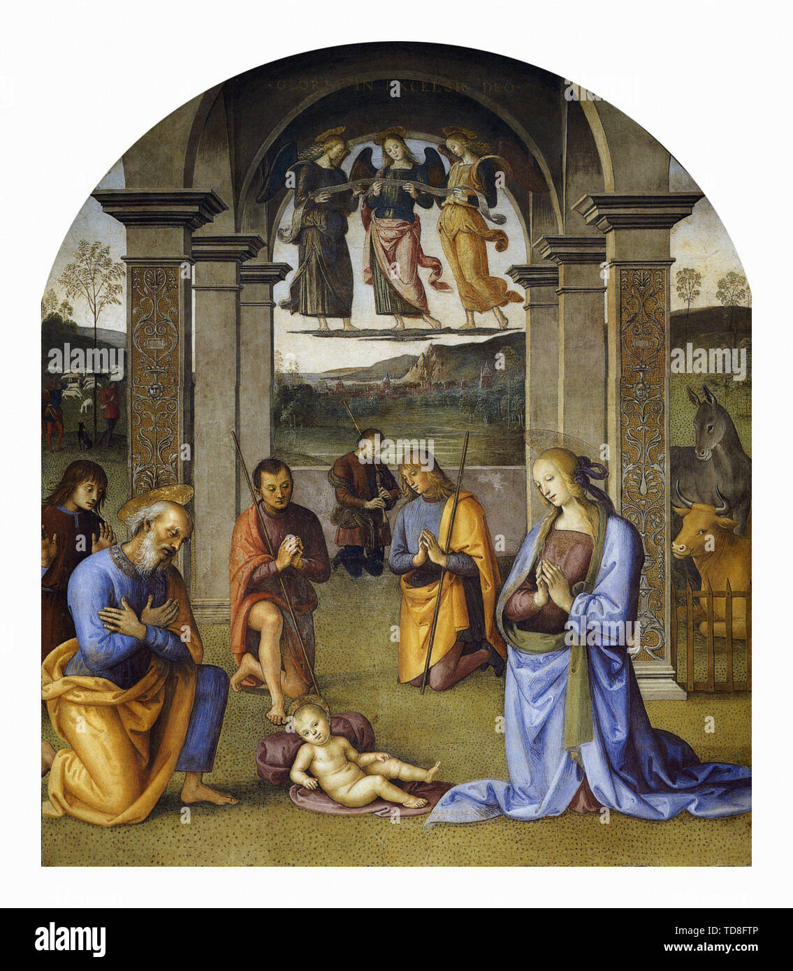Pietro Perugino - Nativité 1500 Banque D'Images