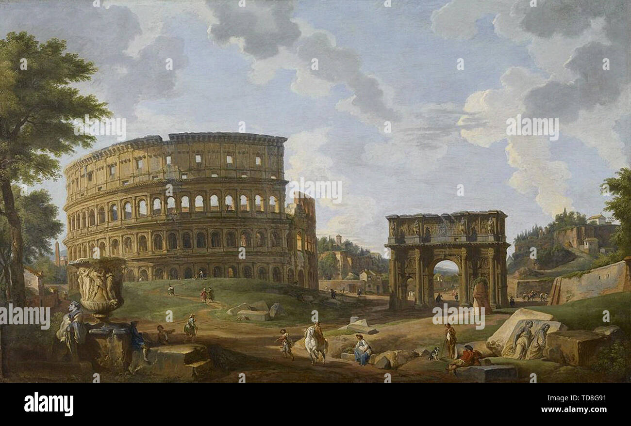 Giovanni Paolo Panini - Voir Colisée 1747 Banque D'Images