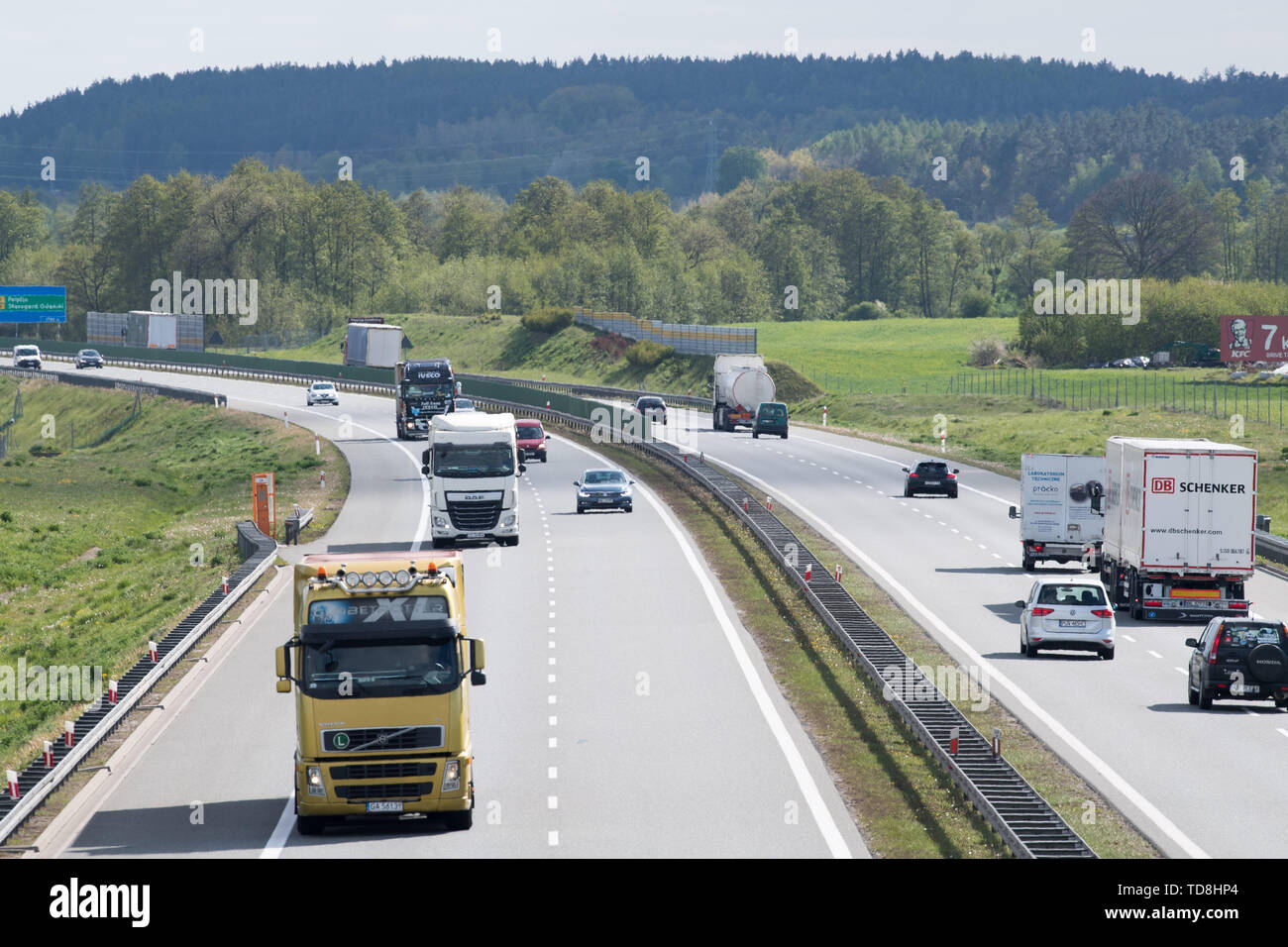 L'autoroute A1, la Pologne. 7 mai 2019 © Wojciech Strozyk / Alamy Stock Photo Banque D'Images