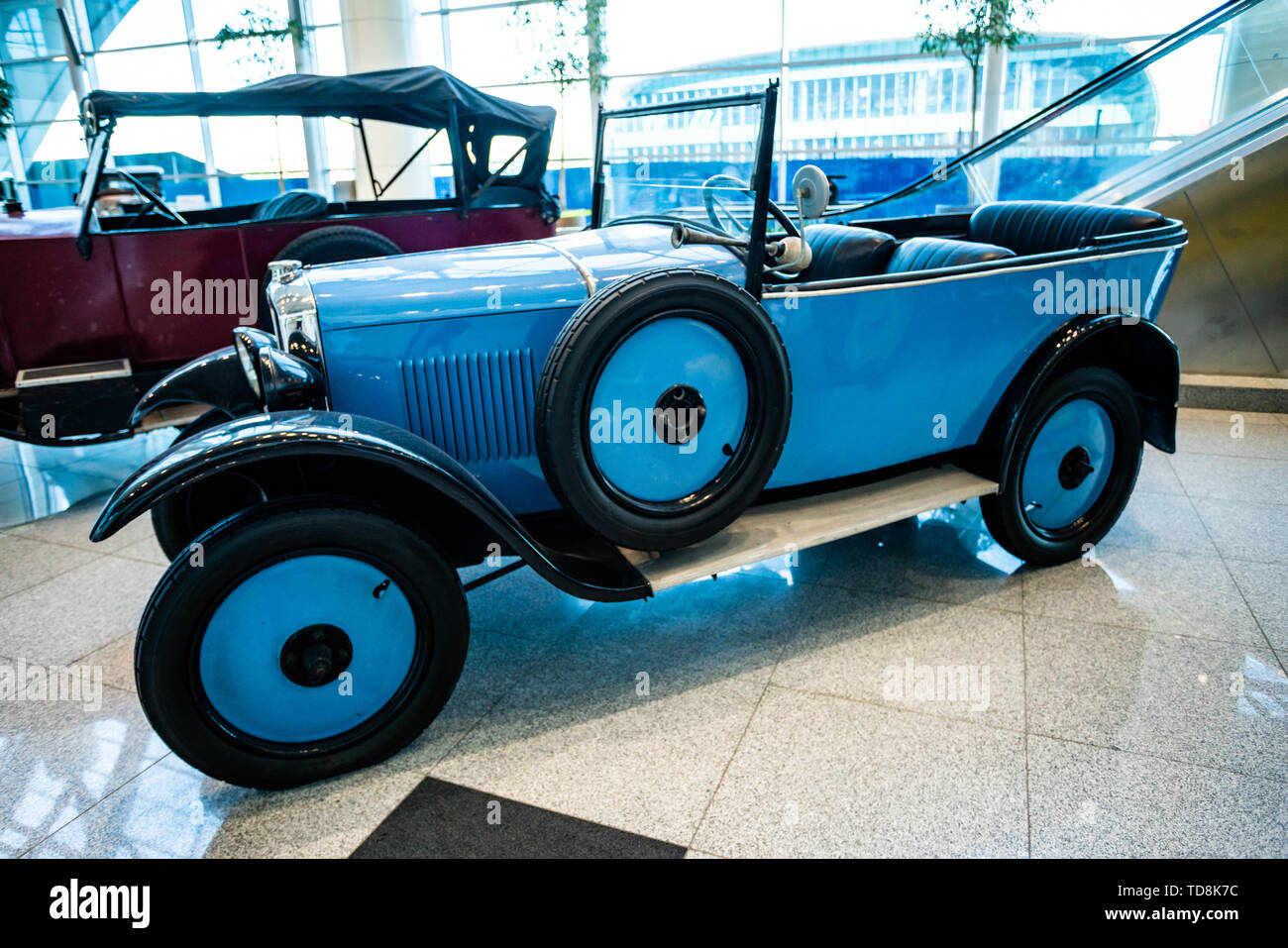 Moscou, Russie - 27 MAI 2019 : Peugeot 172R construit à l'année 1926 vintage car gratuitement à l'exposition à l'aéroport Domodedovo de Moscou Banque D'Images