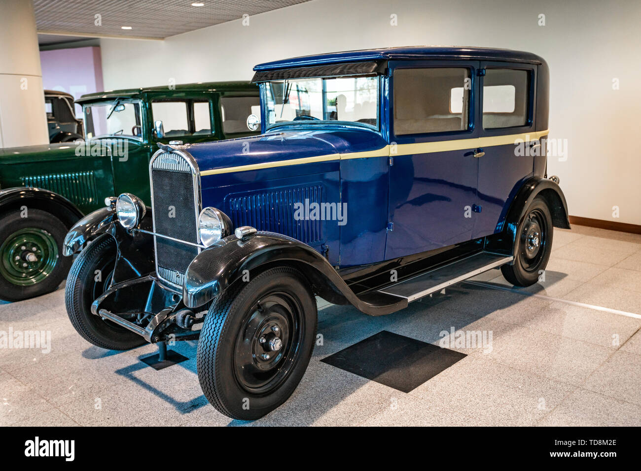 Moscou, Russie - 27 MAI 2019 : Chenard & Walcker 1931 vintage car gratuitement à l'exposition à l'aéroport Domodedovo de Moscou Banque D'Images