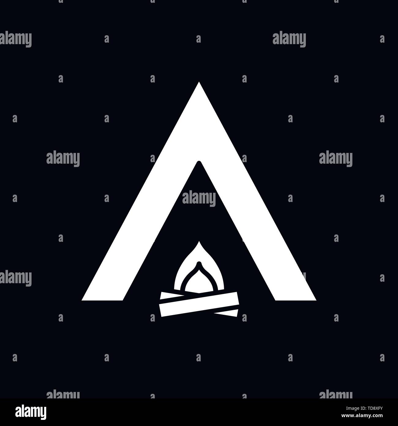 Camping simple icône. Camping Universal icônes à utiliser pour l'interface utilisateur web et mobile Illustration de Vecteur