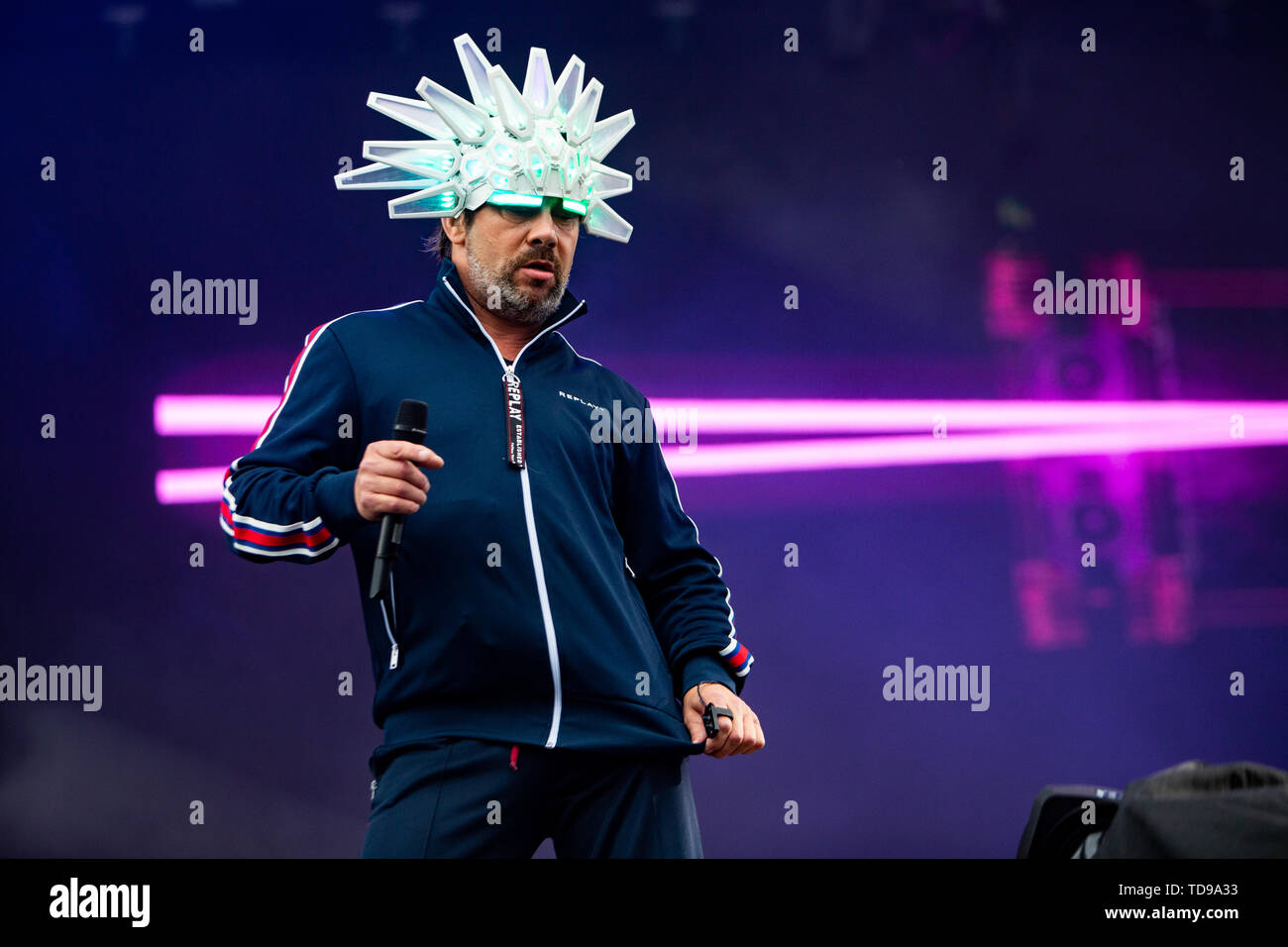 Landgraaf, Pays-Bas 8 juin 2019 Jamiroquai en concert au Festival Pinkpop 2019 © Roberto Finizio/ Alamy Banque D'Images